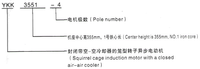 YKK系列(H355-1000)高压YKK6301-8/900KW三相异步电机西安泰富西玛电机型号说明